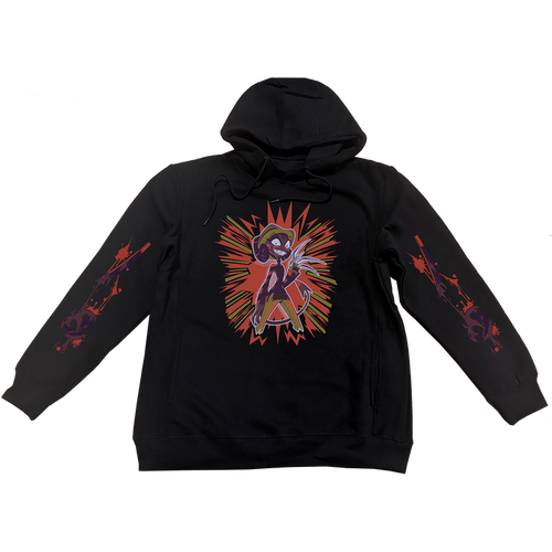 Pullover Hoodie - Barbie Wire Halloween Slasher w/Printed Sleeves *LIMITED STOCK*