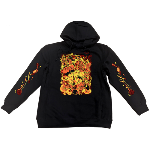 Pullover Hoodie - Satan's Ship w/Printed Sleeves *LIMITED STOCK*