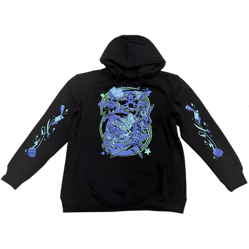 Pullover Hoodie - Vassago's Ship w/Printed Sleeves *LAST ONE*