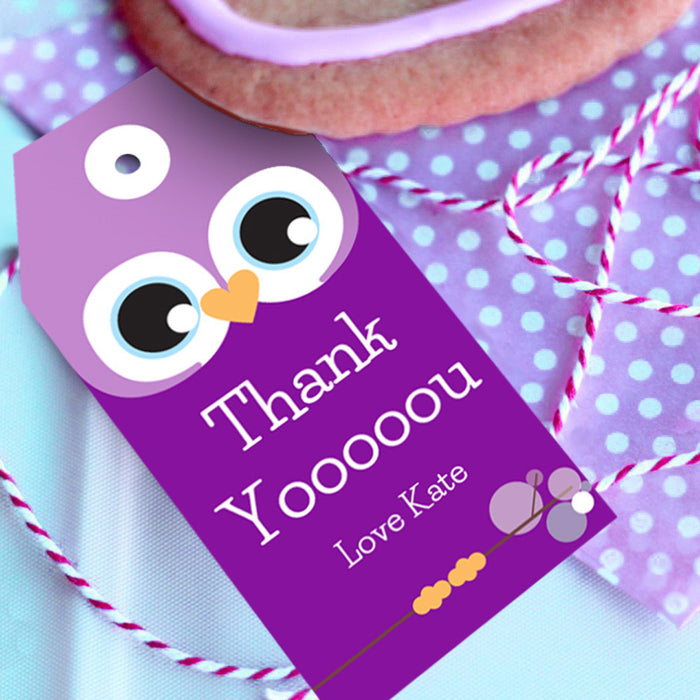 Purple Owl Birthday Party Favors