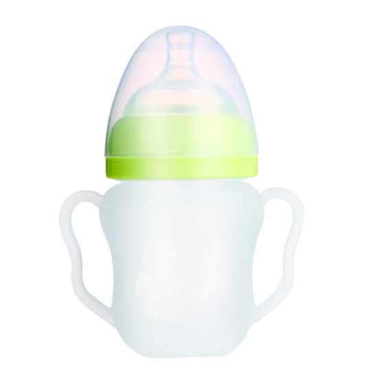 Putti Atti Silicone Baby Bottle with Handle - 5.5oz - Green Product