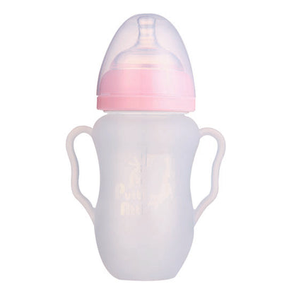 Putti Atti Silicone Baby Bottle with Handle - 8.8oz - Pink-2