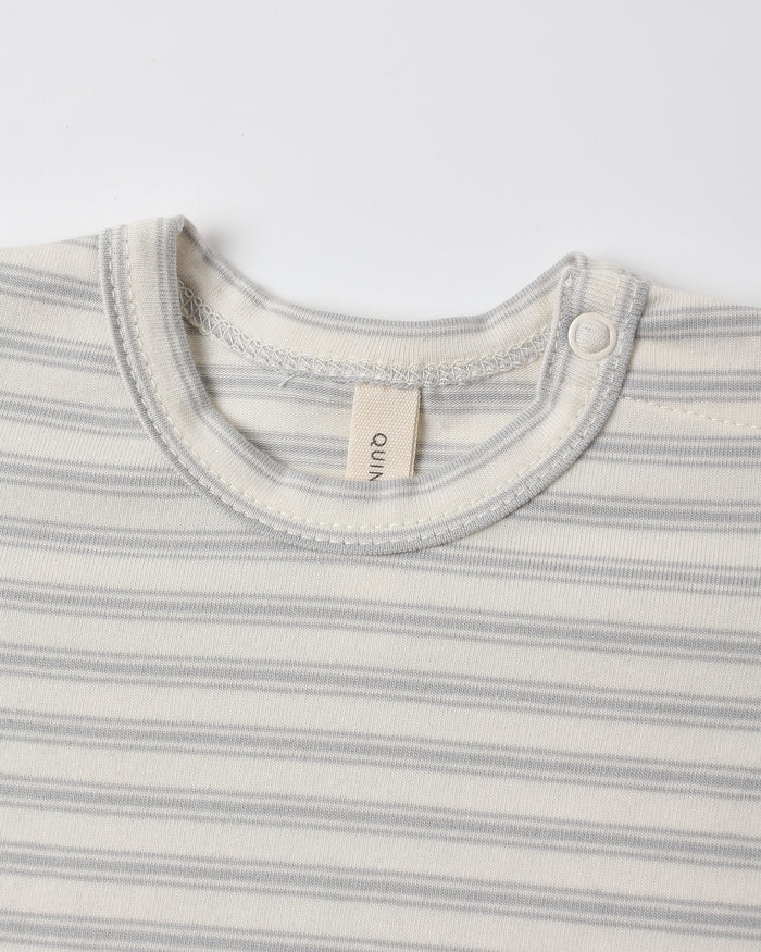 Quincy Mae Jersey Bodysuit, 2 Pack - Squirrel, Cloud Stripe