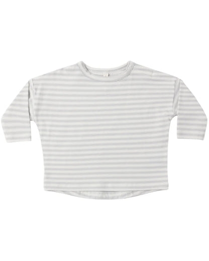 Quincy Mae Long Sleeve Tee - Cloud Stripe