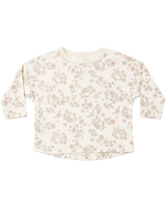 Quincy Mae Long Sleeve Tee - Floral Vine