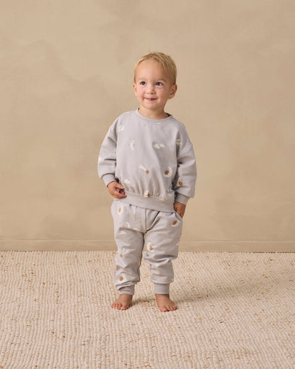 Quincy Mae Relaxed Sweatshirt - Sky Friends