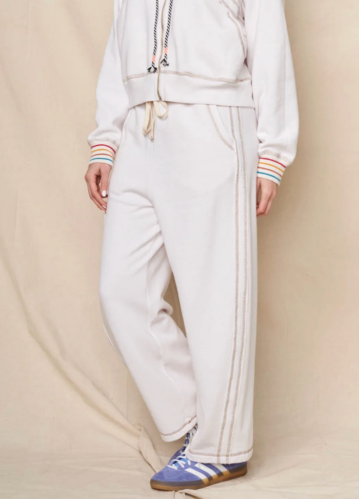 RAW SEAMED PANT IN OYSTER