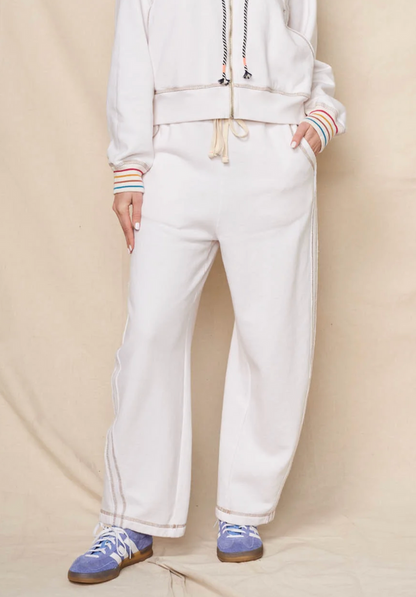 RAW SEAMED PANT IN OYSTER