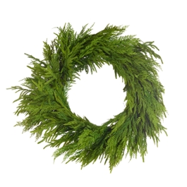 Round mixed greenery wreath