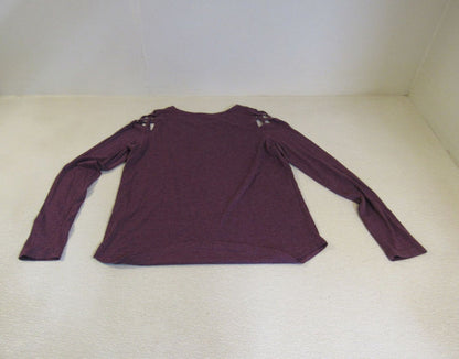 Reebok-Shirt-Plum-Open-Shoulder-Design-Female-Adult-Size-M-Solid-366 5