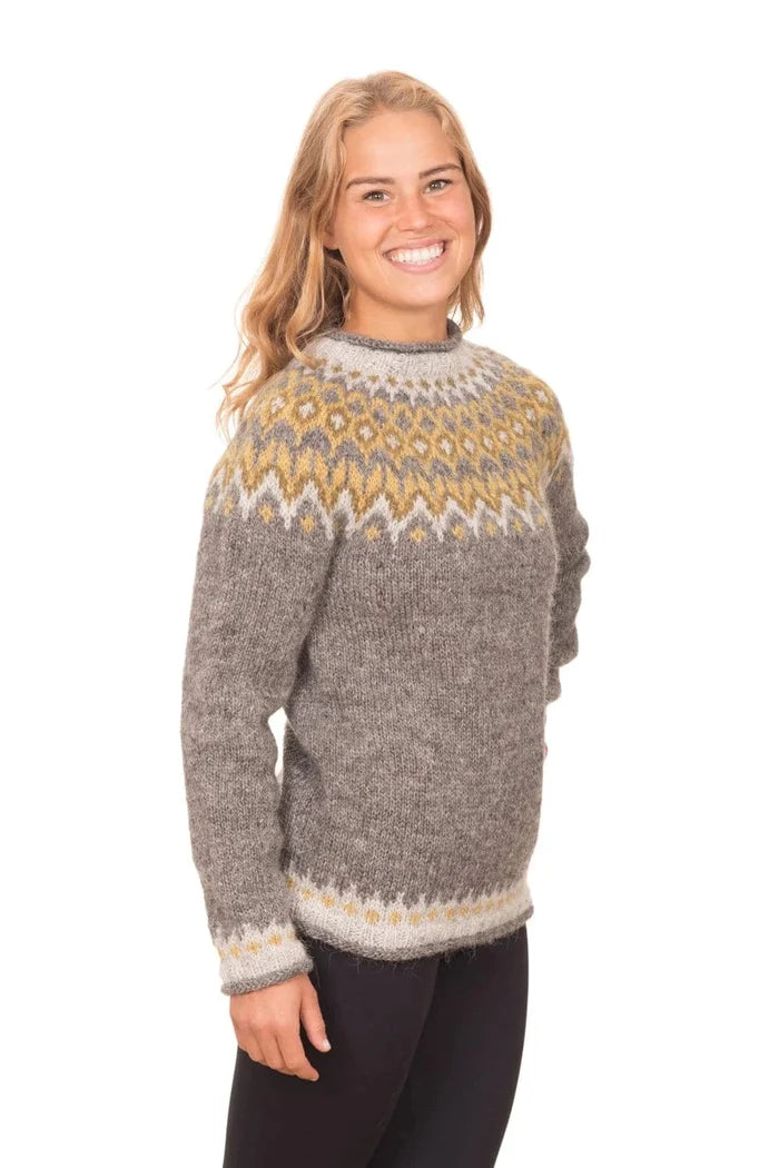 Riddari - Grey and Yellow Knitting Kit - The Icelandic Store