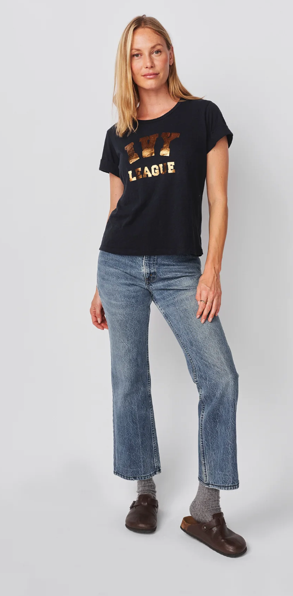 ROLLED SLEEVE TEE - IVY LEAGUE IN DEEP NAVY