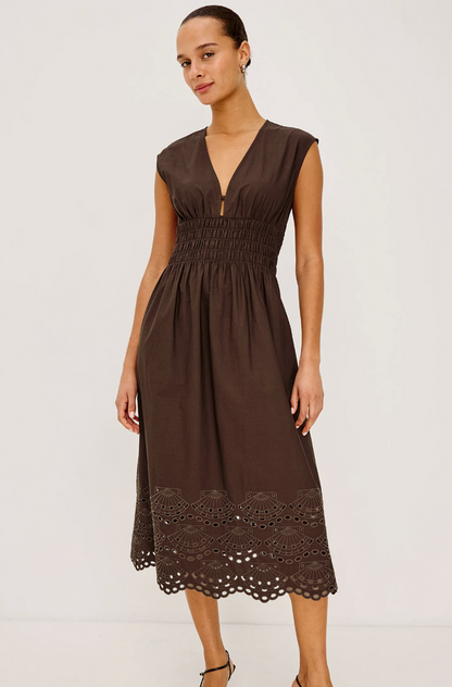 ROXANNE DRESS IN ESPRESSO