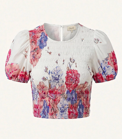RYA TOP IN CAMELLIA PRINT