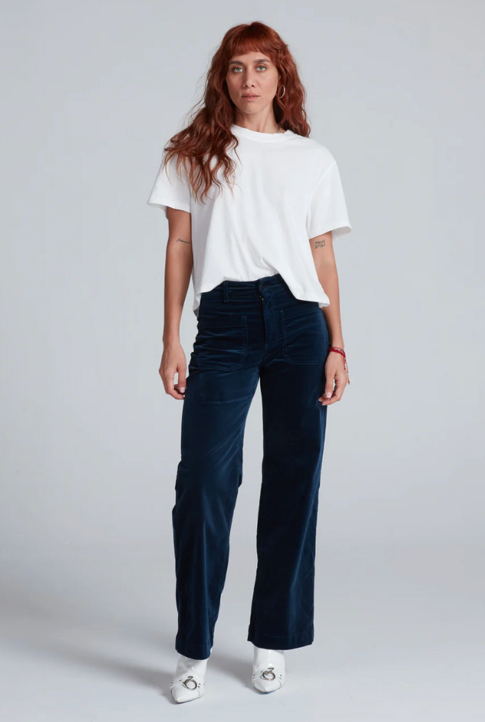 SAILOR VELVET PANTS IN NAVY
