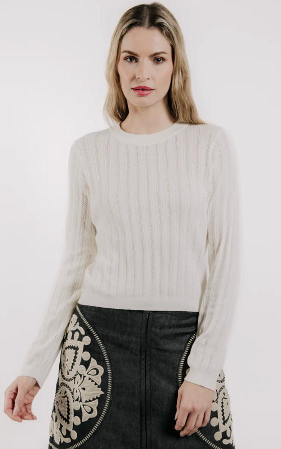 SARAFINA POINTELLE KNIT IN IVORY