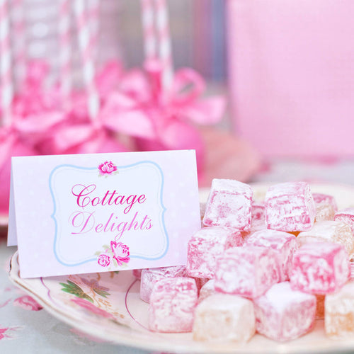 Princess Food Label Tent Cards