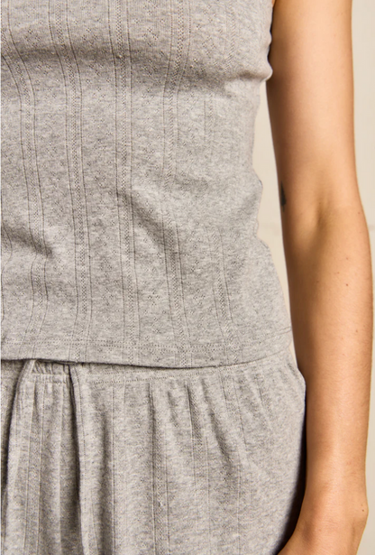 SHARON POINTELLE TANK H. GREY