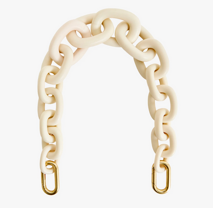 SHORTIE STRAP IN GRADUAL LINK MATTE RESIN EGGNOG