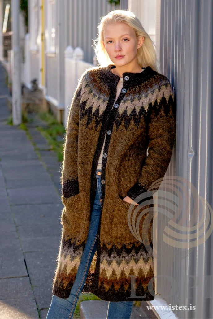 Late Summer Jacket Yellow Green - Knitting Kit