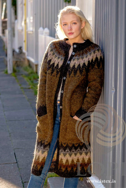 Late Summer Jacket Yellow Green - Knitting Kit