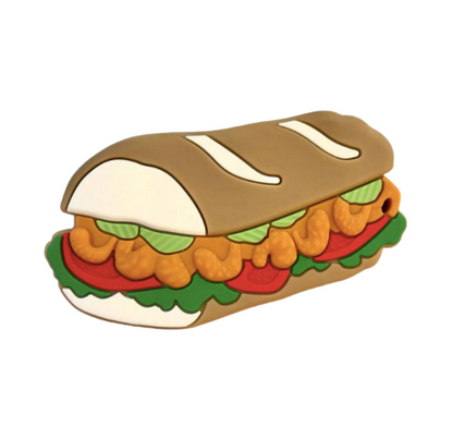 Po'boy sandwich silicone teether