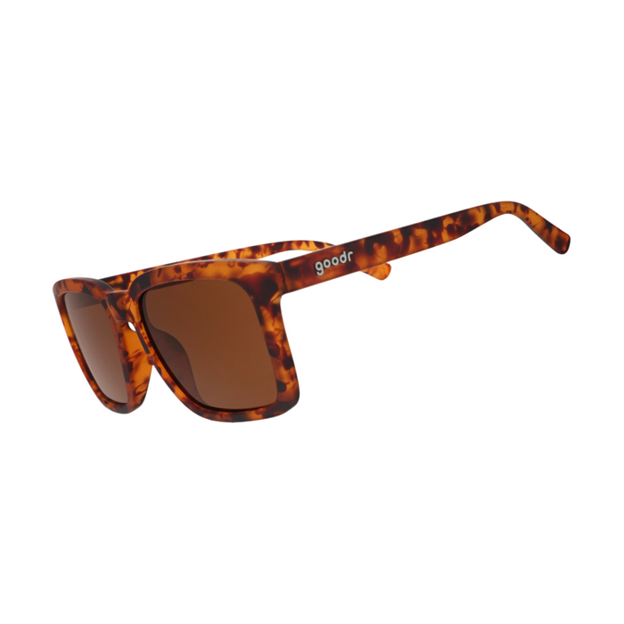 Tortoiseshell square sunglasses, side view