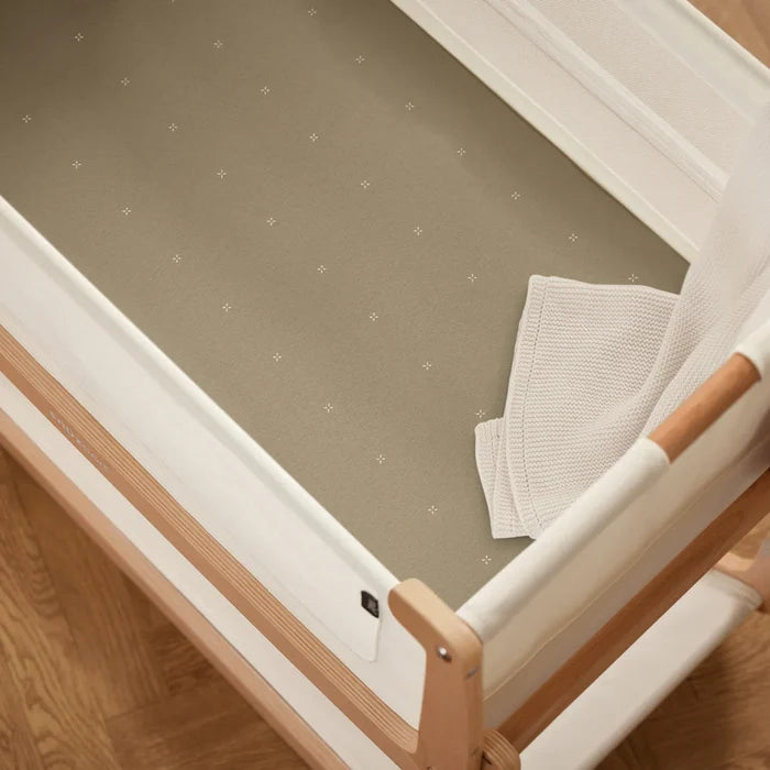 Bassinet 2 Pack Fitted Sheets - Sage Cross