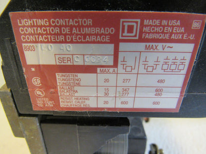 Square-D-Company-Lighting-Contactor-Class-8903-x-4in-x-4in-LO-40-398 8