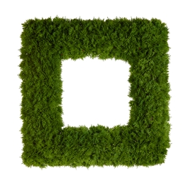 Square green sedum wreath