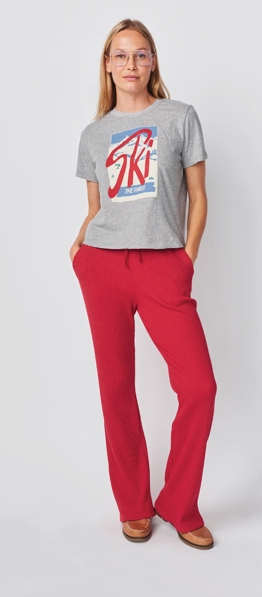 S/S BOXY CREW TEE - SKI THE PINES