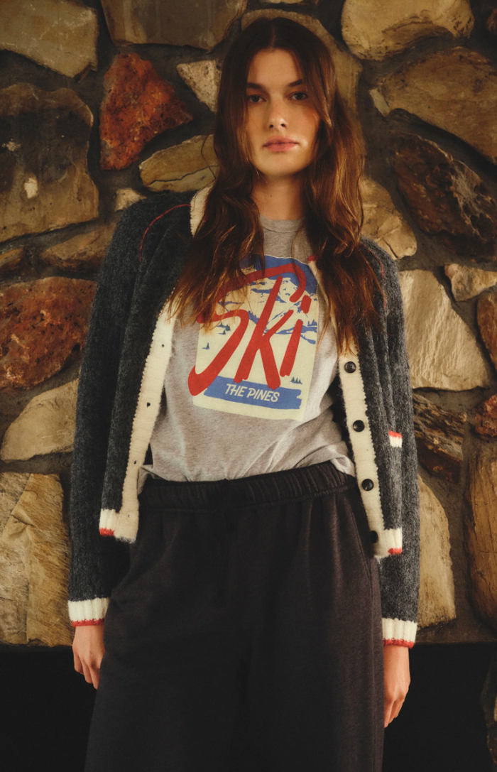 S/S BOXY CREW TEE - SKI THE PINES