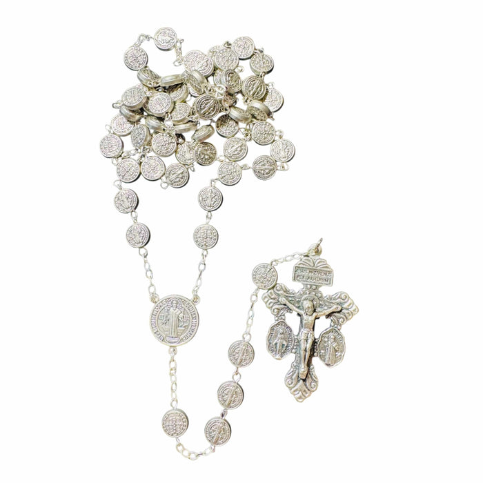 St. Benedict "Benito" Metal Rosary  Catholic Exorcism  Blessed by Pope | Catholically