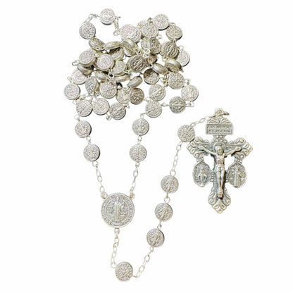 St. Benedict "Benito" Metal Rosary  Catholic Exorcism  Blessed by Pope | Catholically