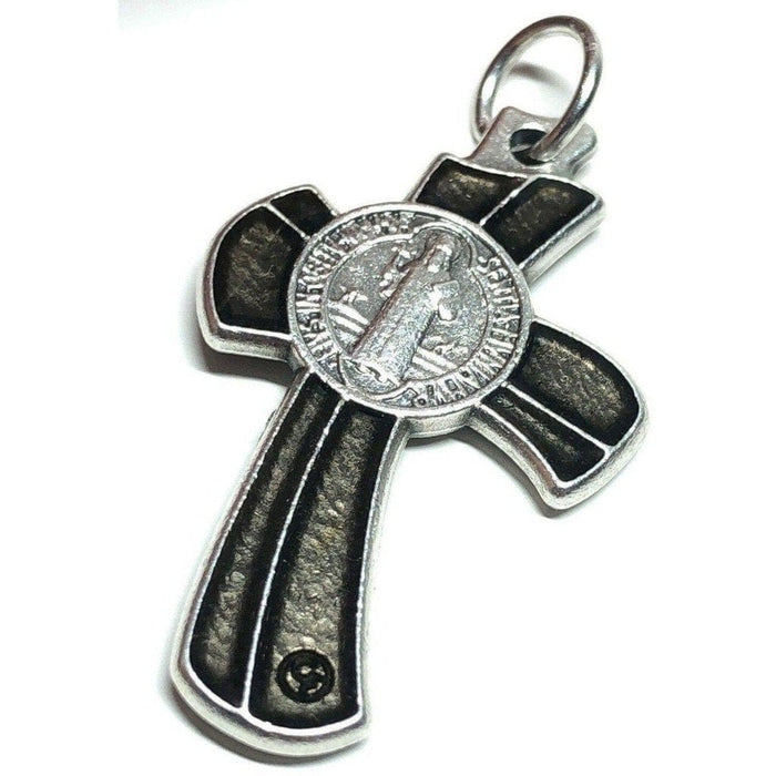 Black Small St. Benedict Crucifix - Exorcism- Cross - Blessed By Pope - San Benito | Catholically