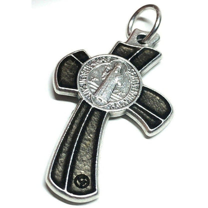 Black Small St. Benedict Crucifix - Exorcism- Cross - Blessed By Pope - San Benito | Catholically
