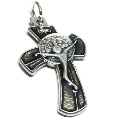Black Small St. Benedict Crucifix - Exorcism- Cross - Blessed By Pope - San Benito | Catholically