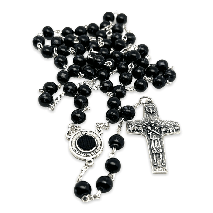 St Father Pio  Blessed  Rosary-Chain w/ 2nd Class Free Relic Padre Pio | Catholically