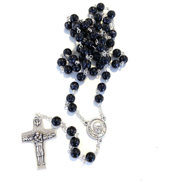 St Father Pio  Blessed  Rosary-Chain w/ 2nd Class Free Relic Padre Pio | Catholically