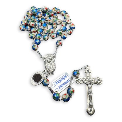 St. Padre Pio Blue Relic Rosary Blessed By Pope | Catholically