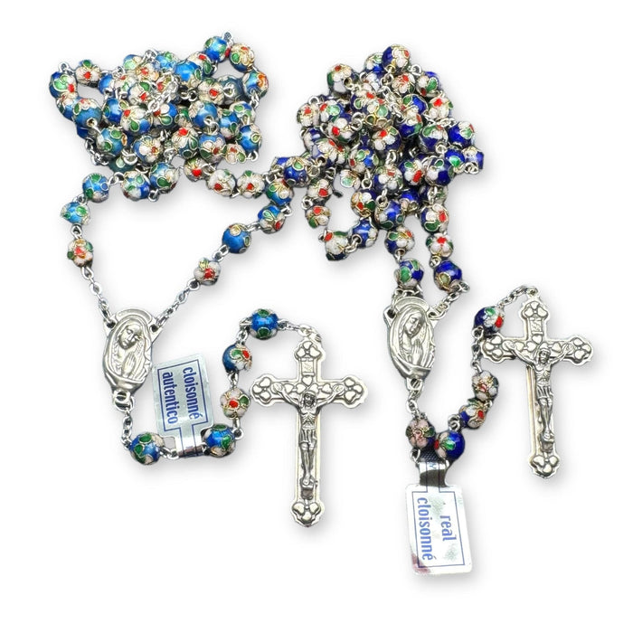 St. Padre Pio Blue Relic Rosary Blessed By Pope | Catholically