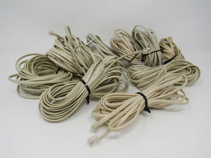 Standard-Lot-of-10-Phone-Cords-Cables-RJ-11-Variety-of-Lengths-858 2