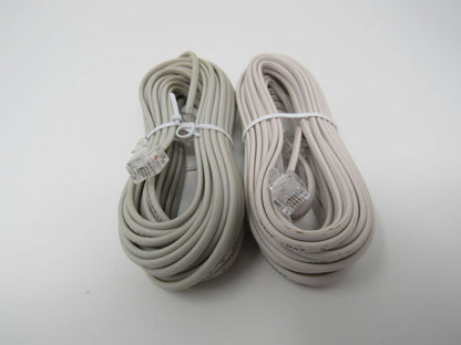 Standard-Set-Of-2-Phone-Cords-Cable-Length-25-ft-RJ-11-432 4
