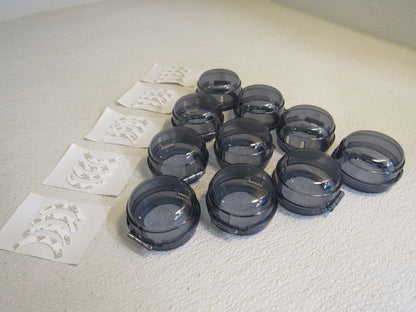 Standard-Stove-Knob-Covers-Lot-of-10-Smokey-Clear-Gray-With-Adhesive-Strips-170 2