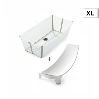Stokke - Flexi Bath® Bundle Tub with Newborn Support XL (Transparent Green, Gift Box)