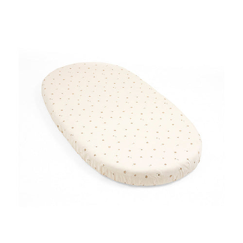 Stokke® Sleepi™ V3 Bed Fitted Sheet Flower Ecru【Pre Order Now! Delivery after mid Jul】