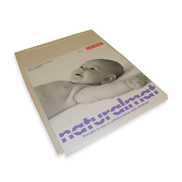 Stokke Sleepi Fitted Sheet Crib by Natural Mat ships for free