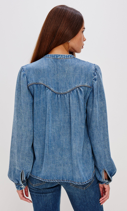 SUNNA TOP IN BLUE STONE