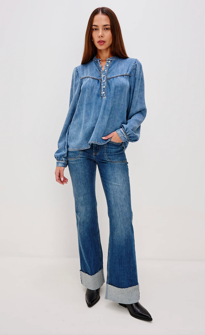 SUNNA TOP IN BLUE STONE