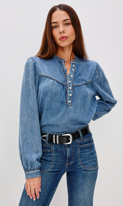 SUNNA TOP IN BLUE STONE